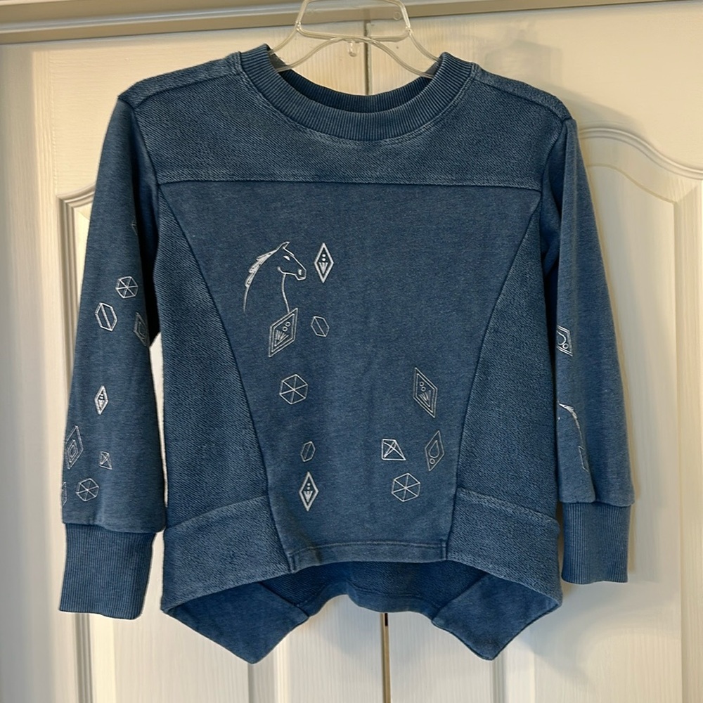 Disney Blue Girls' Horse Graphic Sweatshirt